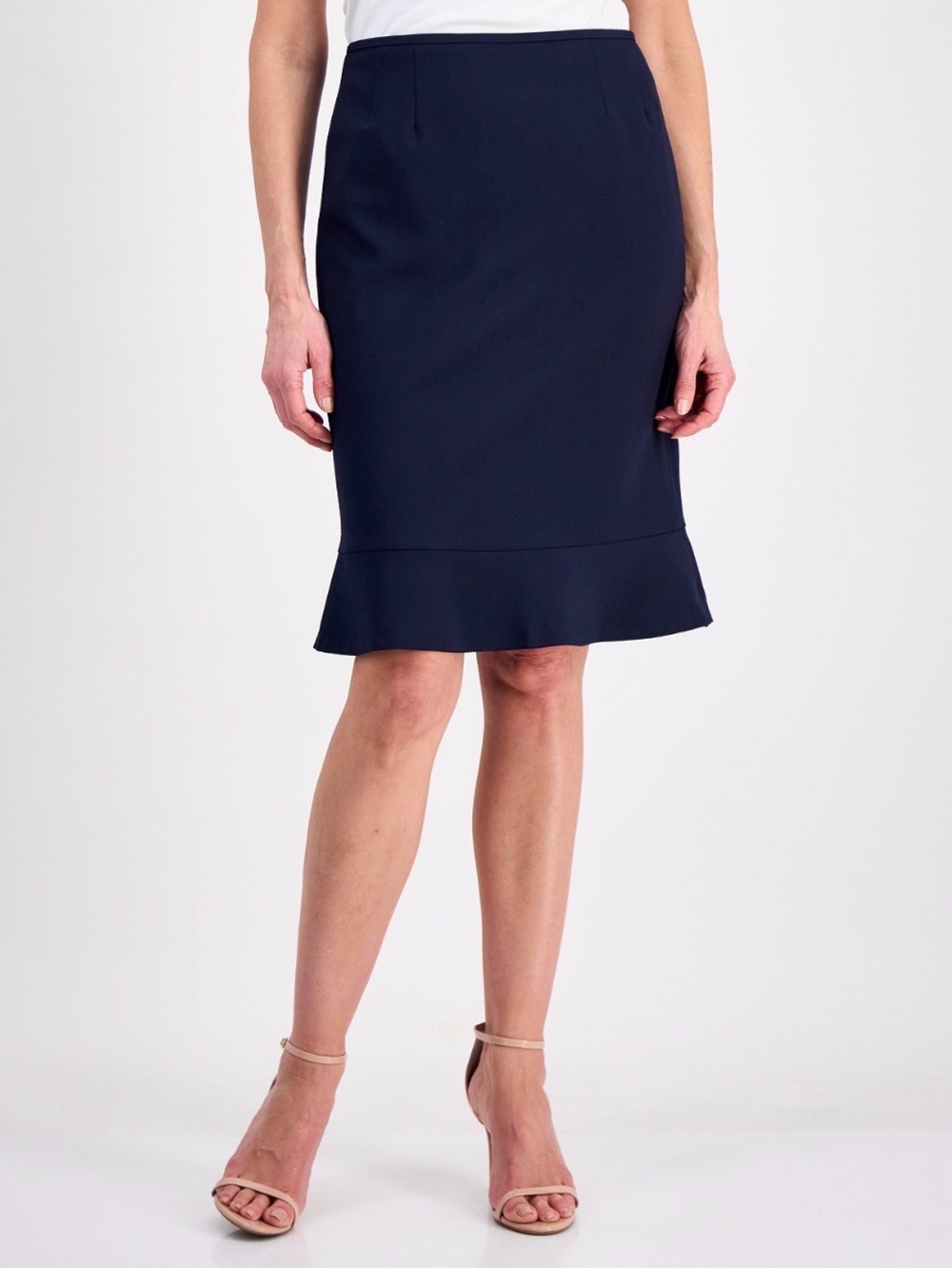 Le Suit Black A-Line Flared Hem Skirt (12)